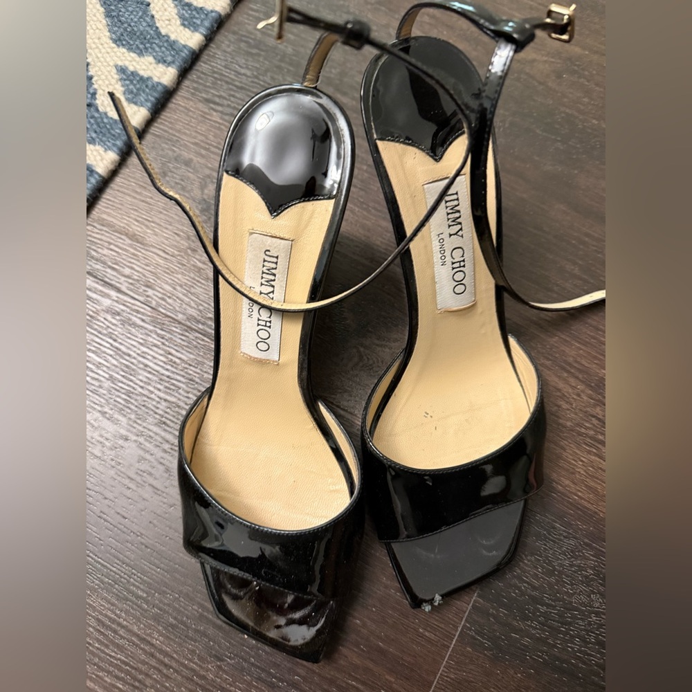 Jimmy Choo Black Patent Leather Heels